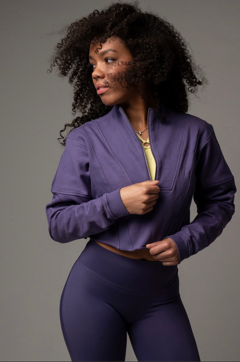 Cropped Half-Zip Hoodie