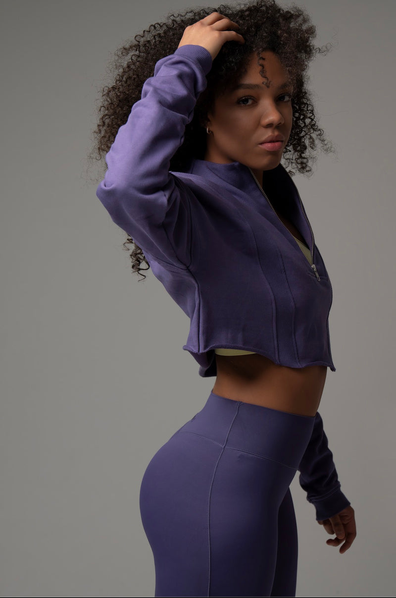 Cropped Half-Zip Hoodie