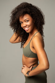 Seitliche Frontansicht aniri SculptAir Clean Bra in Khaki